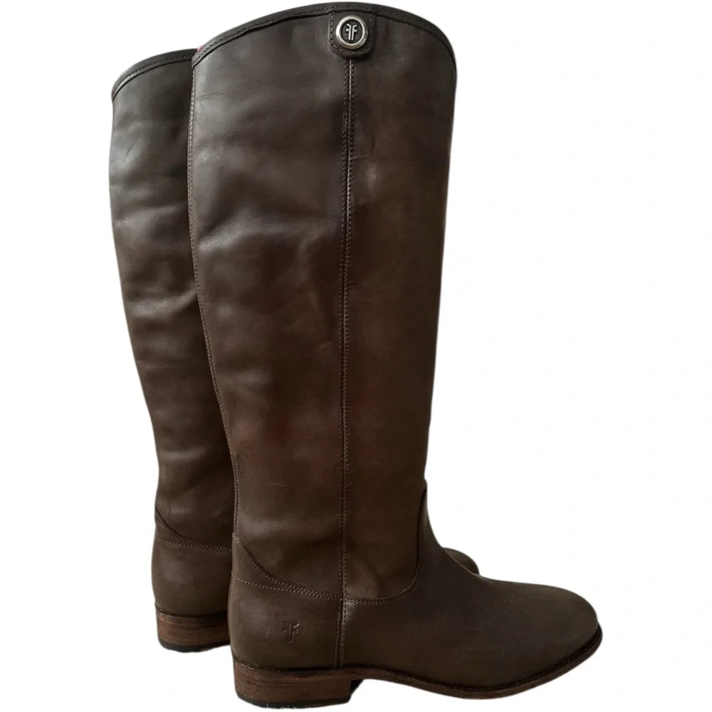 Frye Melissa Button 2 Boots Brown Women’s Size 8 Riding Tall Boots - Picture 2 of 12